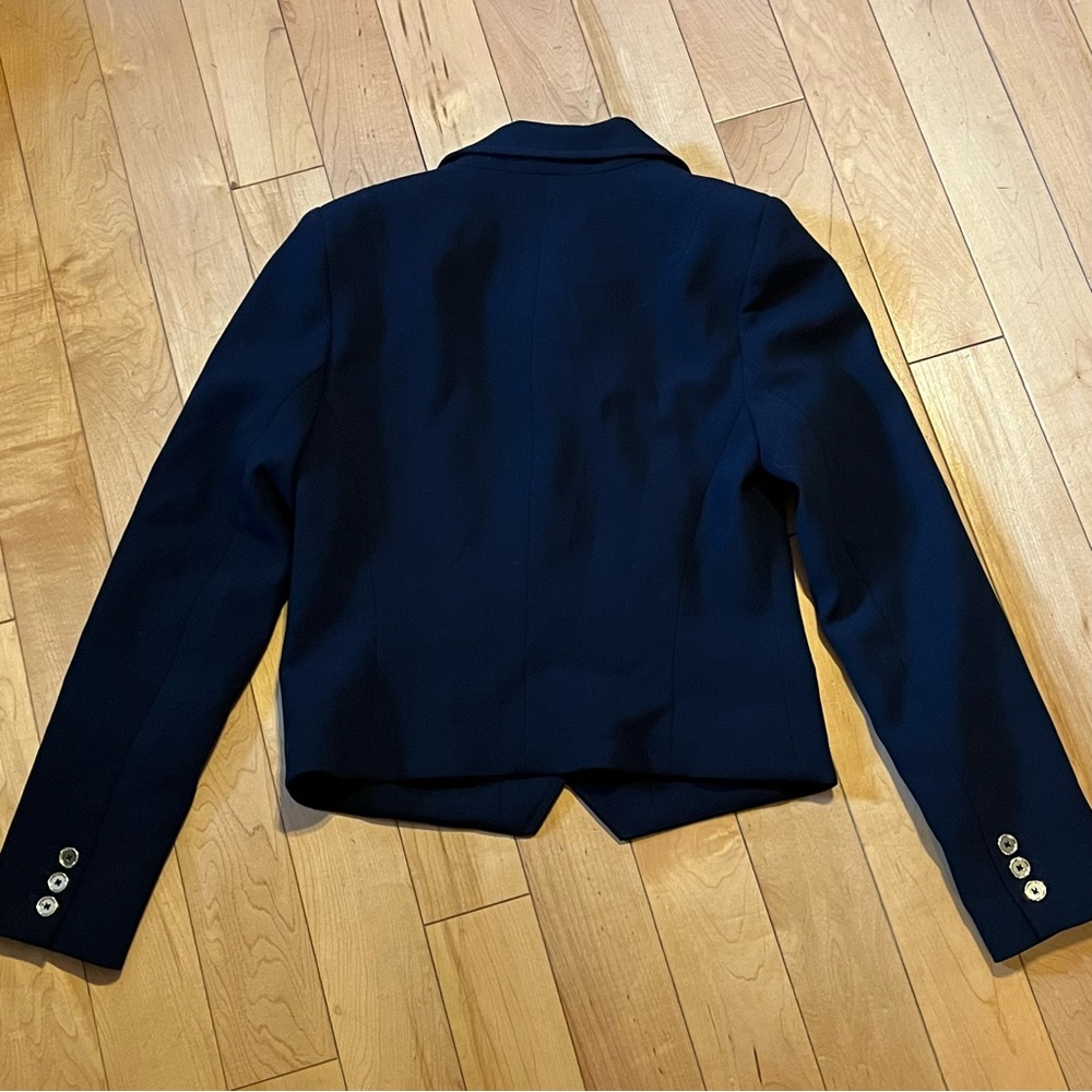 Trina Turk Navy Blue Blazer with gold metal buttons size eight (8) - Picture 9 of 11